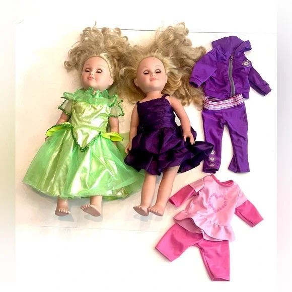 American Girl Cititoy 2013 18" Blonde Hair Blue Eyes Dolls (2) with Clothes - Picture 2 of 9